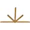 Ekena Millwork Kennewick Rough Sawn Timber Gable Bracket, Western Red Cedar, 96"W x 64"H x 2"D x 4"F, 16/12 Pitch GBW096X64X0204KEN00RWR - alternate 3